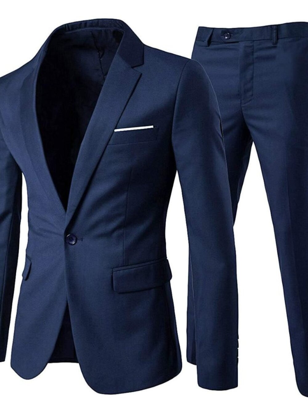 Cloudstyle Men's 2-Piece Suits Slim Fit 1 Button Dress Suit Jacket Blazer & Pant